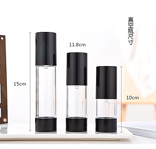 Ergonflow 3Pcs/Lot 15Ml 30Ml 50Ml Empty Black Airless Lotion Cream Pump Plastic Container Cosmetic Bottle Dispenser Travel Refil