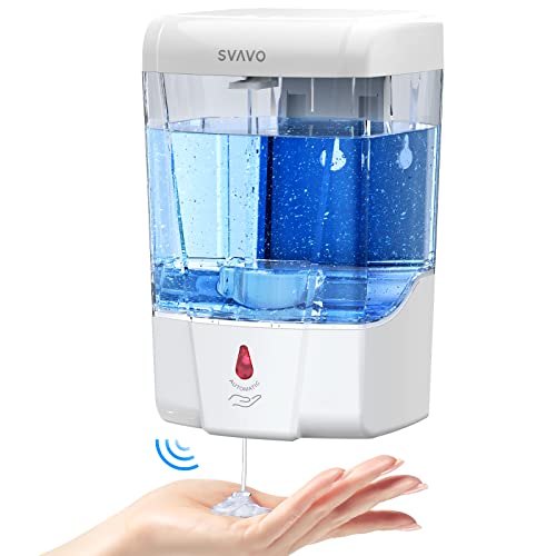Svavo Automatic Soap Dispenser Touchless, 21Oz/600Ml Soap Dispenser Wall Mount, Liquid Soap Dispensers For Hand Soap Refill, Bat
