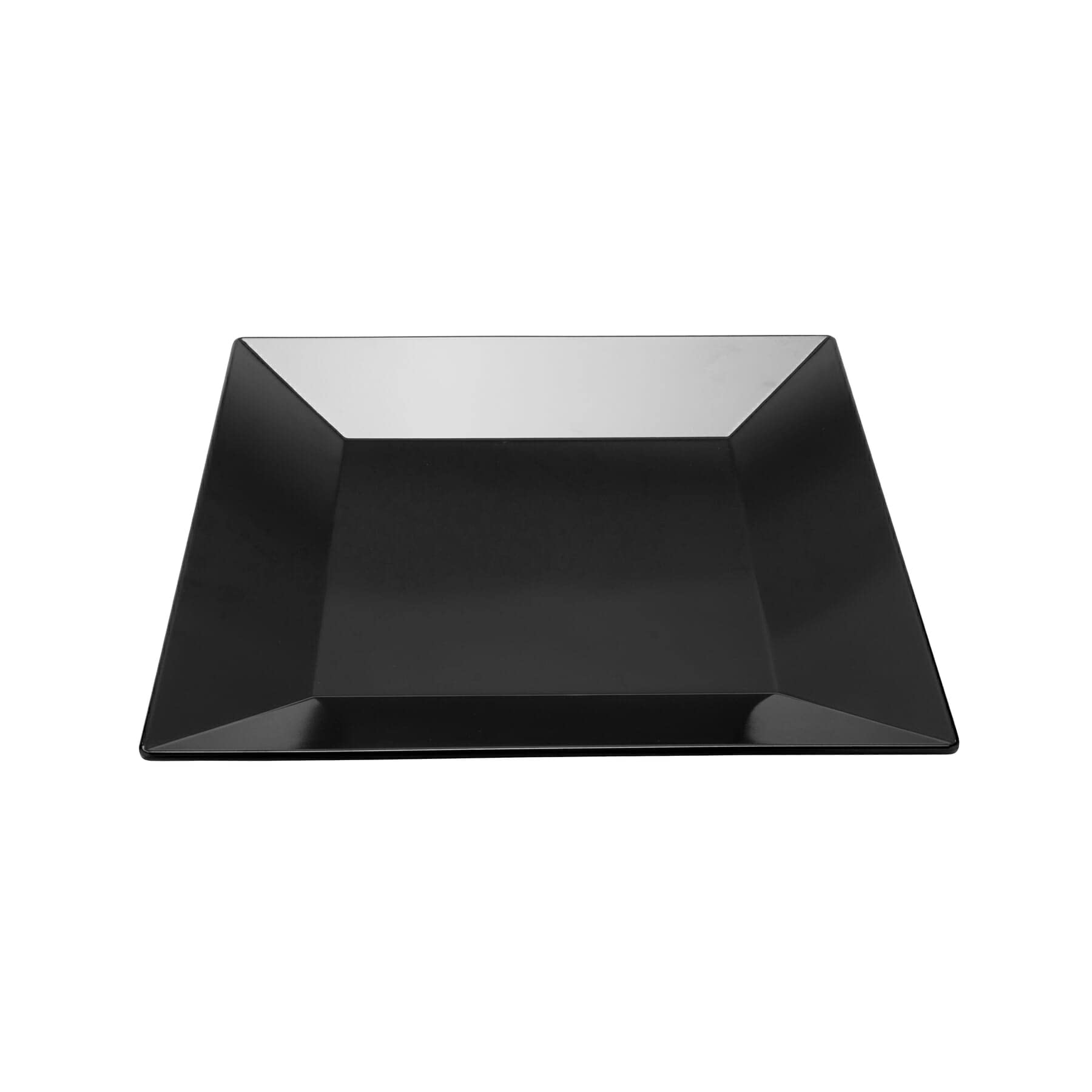 G.E.T. Ml-91-Bk Melamine Break-Resistant Square Dinner Plate, 14'', Black