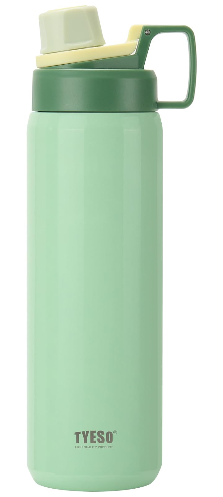 TYESO Insulated Stainless Steel Water Bottle With Spout Lid and Handle for Sports, Vacuum Insulated Sports Bottle with Easygrip