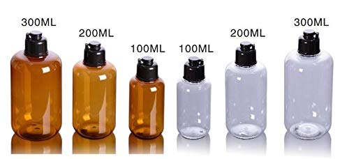 Vasana 300Ml/10Oz Empty Refill Plastic Squeeze Bottles With Black Flip Cap Cosmetic Makeup Essential Oil Water Shampoo Shower Ge