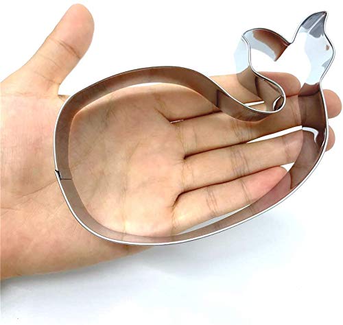Liliao Whale Cookie Cutter - 4.6 X 2.8 Inches - Stainless Steel