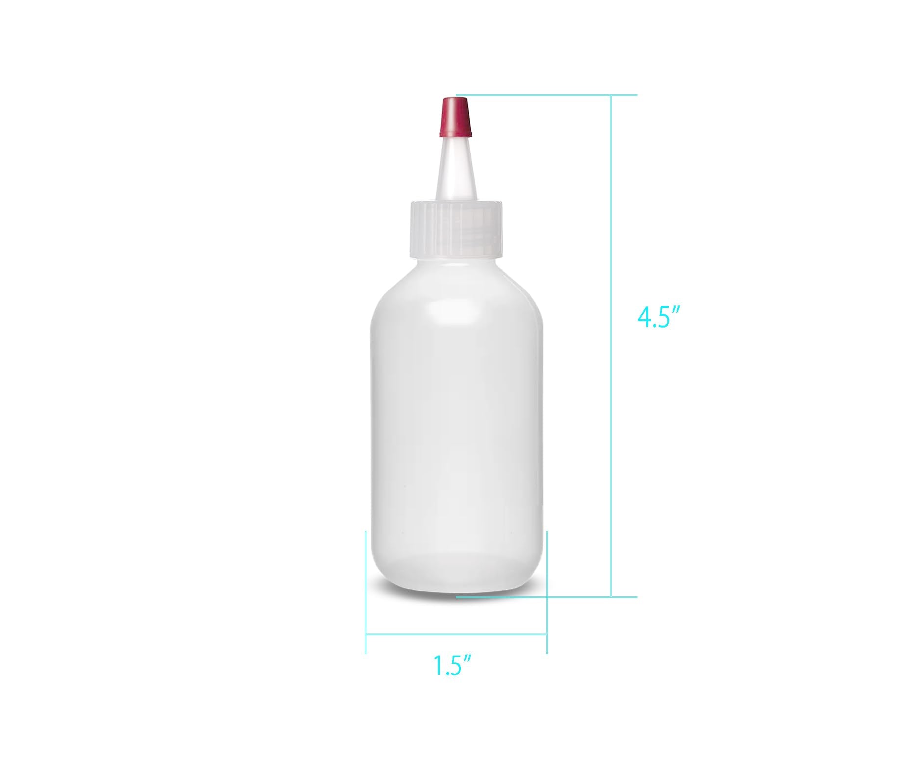 Ljdeals 2 Oz Plastic Squeeze Bottles With Yorker Caps, For Condiments, Hair Color, Glues, Paints, Craft, Sauce And Morepack Of 6