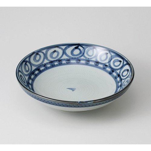 Marumon Tochili 7.0 Udon Plate, 8.3 x 2.2 inches (21 x 5.7 cm), 23.5 oz (700 g), Noodle Plate, Restaurant, Ryokan, Japanese Tabl