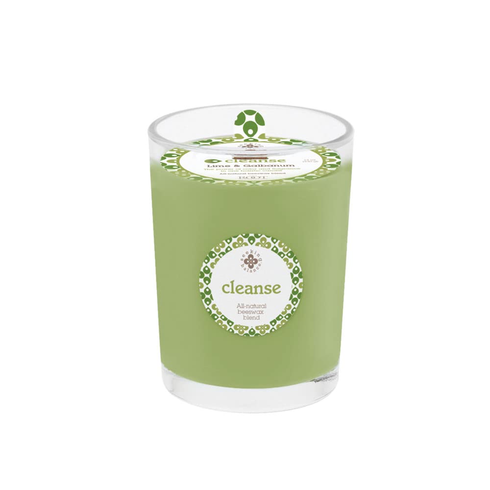 Root Candles Scented Spa Candles Seeking Balance Handcrafted Aromatherapy Candle, 8-Ounce, Cleanse: Lime + Galbanum