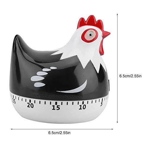 Kitchen Timer, Chicken Pattern Countdown Reminder For Cooking Baking (Black)