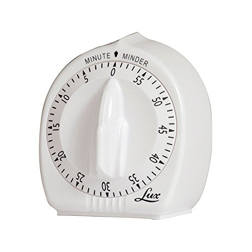 Browne Foodservice Lux Minute Minder Timer Mechanical White With Black Markings 60 Min