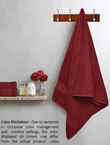 Glamburg Ultra Soft 8-Piece Towel Set - 100% Pure Ringspun Cotton, Contains 2 Oversized Bath Towels 27X54, 2 Hand Towels 16X28,