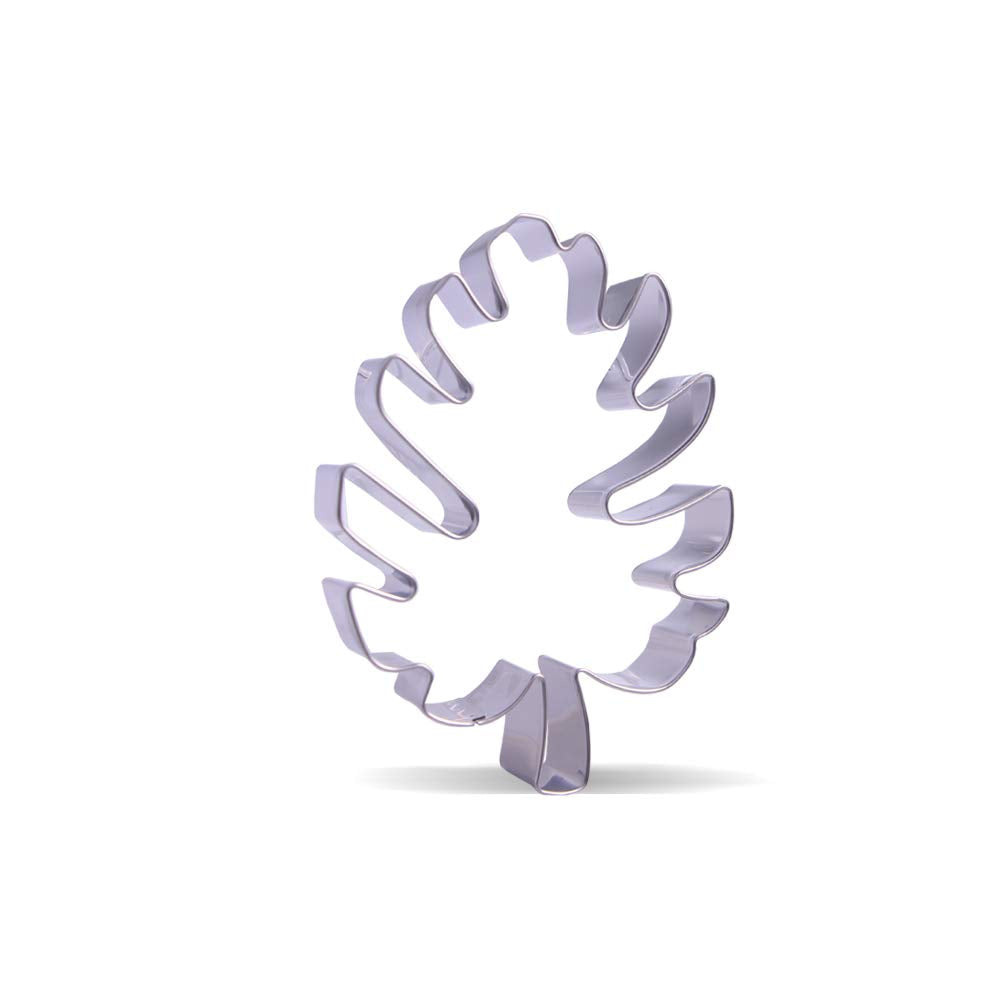 4 Inch Tropical Leaf Cookie Cutter - Stainless Steel
