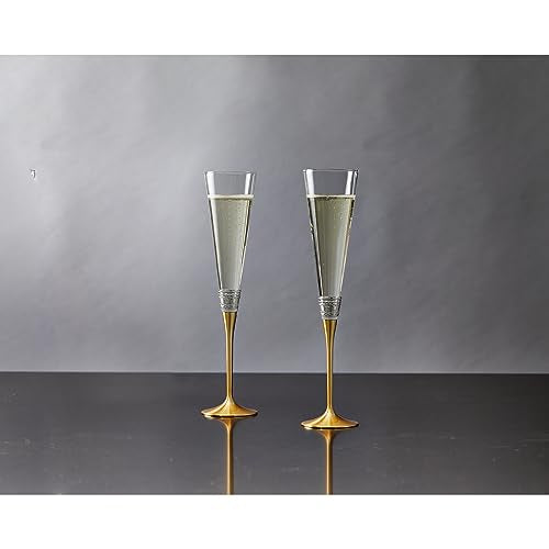 Wedgwood Vera Wang With Love Gold Toasting Flute Pair