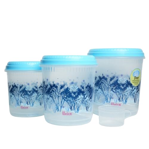Unica Airtight Food Storage Containers With Measuring Cup  BpaFree, Stackable Kitchen Boxes For Cereal, Baby Formula, Pet Food