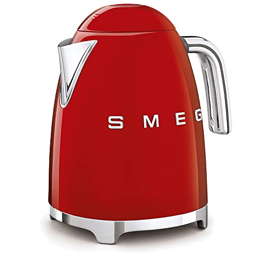 Smeg 50'S Retro Style Electric Water Kettle With Automatic Shutoff, Removable Base, And Water Indicator, Klf03Rdus, Red