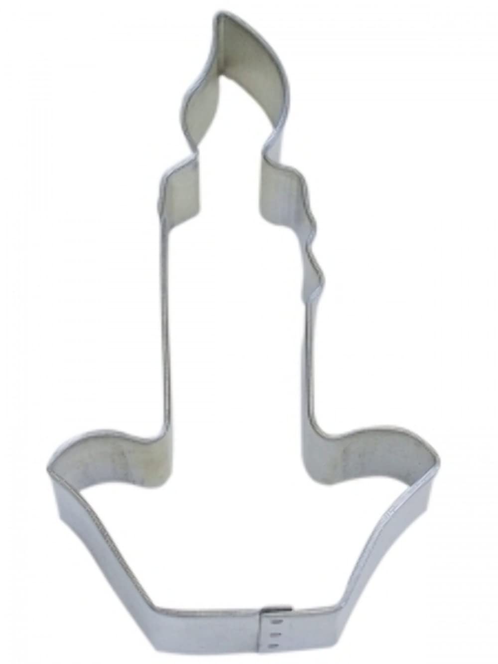 R&M Candle Cookie Cutter, 4-Inch, In Durable, Economical, Tinplated Steel