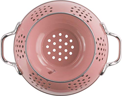 Reston Lloyd Food Prep Strainer Steel Colander, 1.5 Qt (48 Oz/1.4 L), Pink