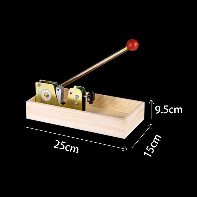 MxTong Manual Nutcracker Tool - Heavy Duty Aluminum Alloy & Wood, Gold Finish for Macadamia, Pecan, Hazelnuts, Almonds, Chestnuts