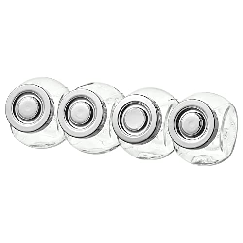 IKEA Transparent Spice Jar, Glass/AluminiumColour 15 Cl 4 Pack, Brown