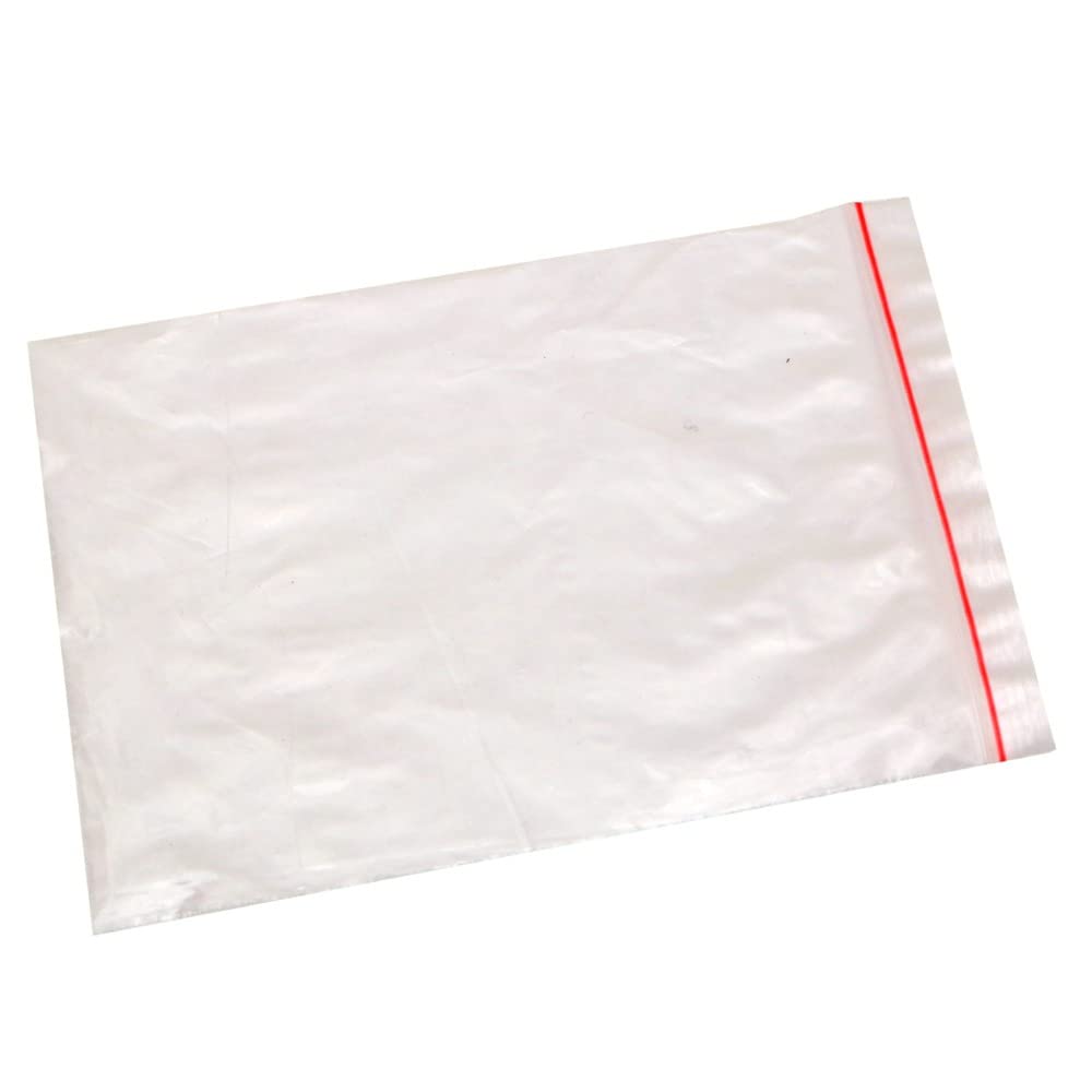 Uday Plastic Zip Lock (8 X 10 Inches) Multi Purpose ReUsable Transparent Plastic Freezer Storage Bags  100 Pcs