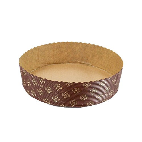 Round Cake Middle Height Panettone Cake Paper Pan Mold - 6 1/8'' X 2 1/8'' - 12Pcs