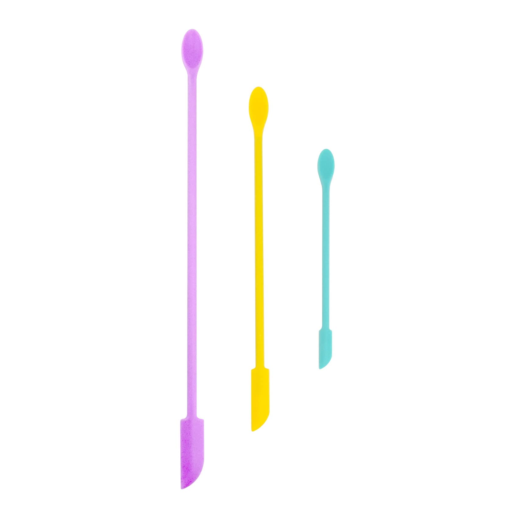 Mini Spatula 3Pcs Small Silicone Spatula Colorful Thin Spatula Jar Scraper Lotion Stirrer Set Food Grade For Kitchen And Beauty