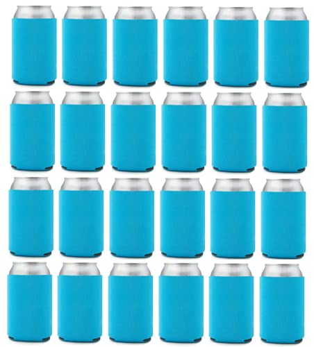 Can Cooler Sleeves Blank Poly Foam (24, Robin Egg Blue)