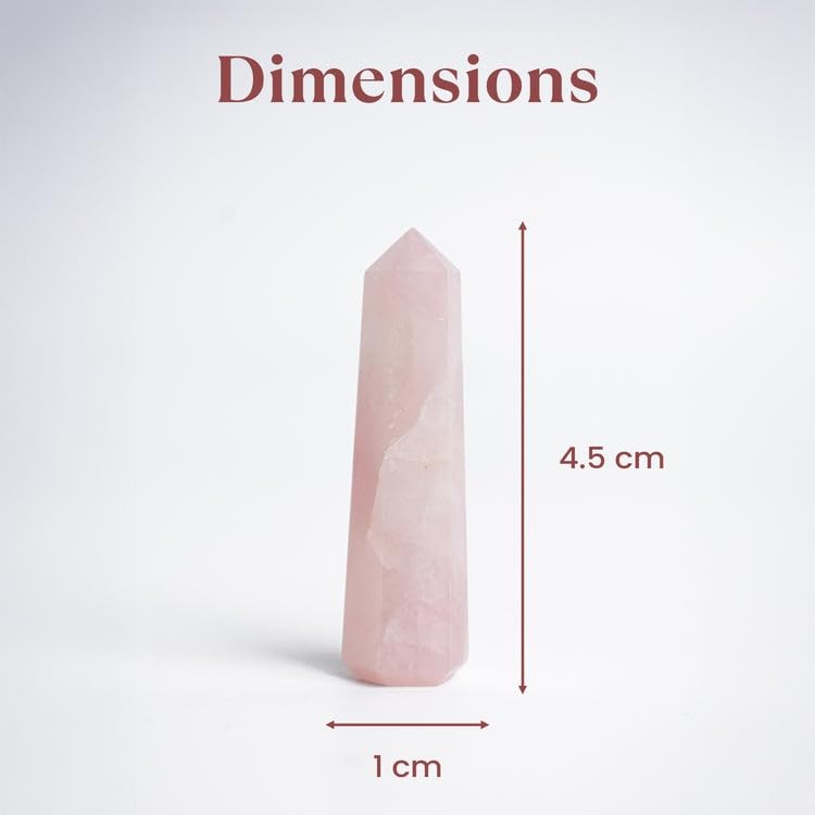 Astrotalk Love Attraction Crystal Tower | Natural Rose Quartz Stone for Self-Love, Harmony & Relationship Energy | Vastu Items for Home Decor | Office Table Decoration Items | Gift for Man & Woman
