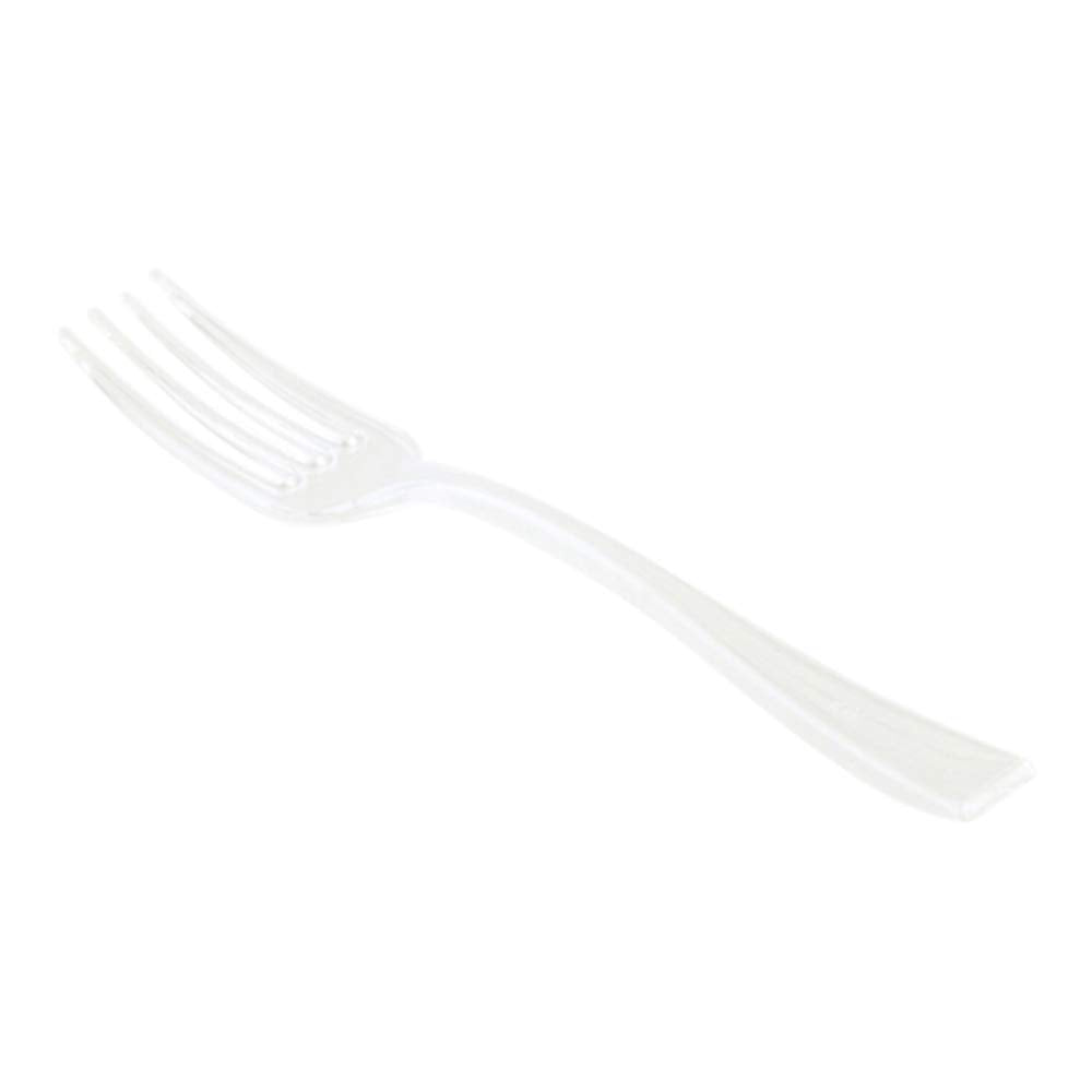 Restaurantware 4 Inch Mini Forks 500 Disposable Tiny Forks - Heavy-Duty Pair With Hors D'Oeuvres Desserts Or Samples Clear Plast