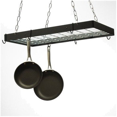 Rogar Black 2315 Rectangle W/Grid & Chrome Accessories 30-in