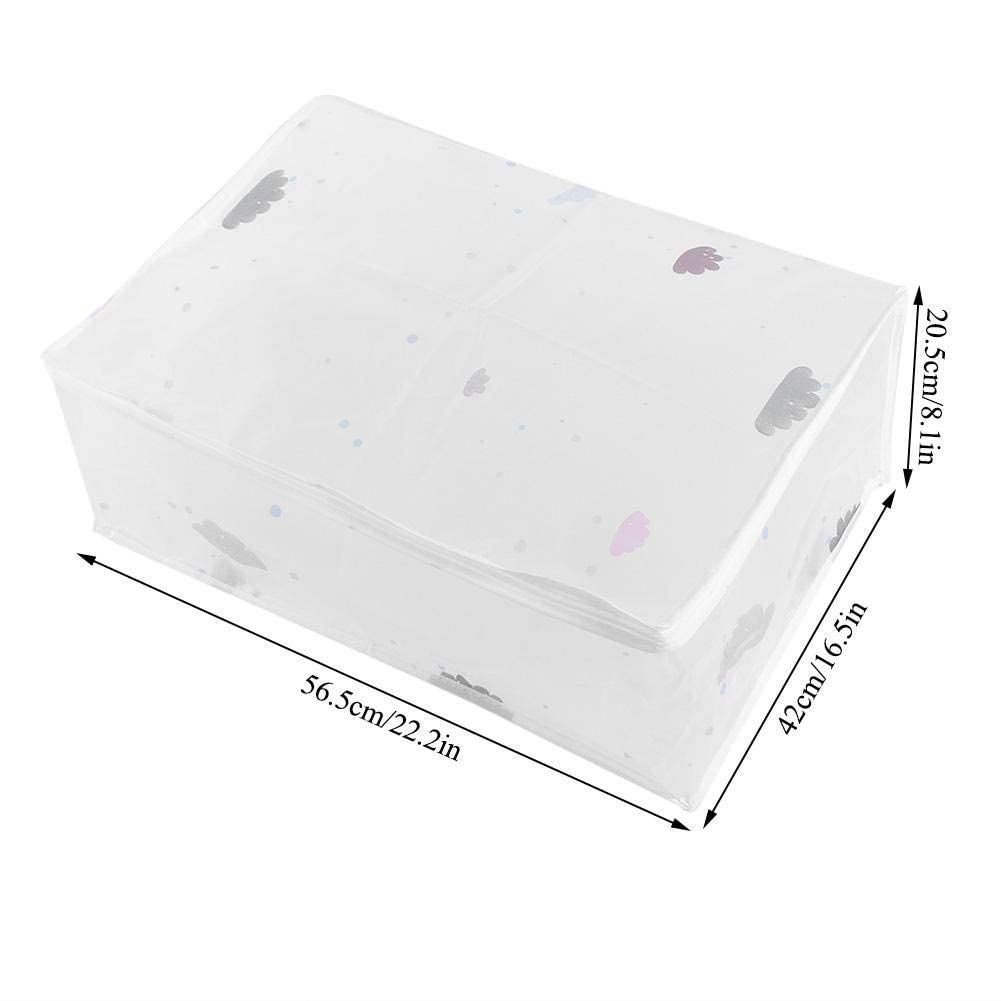 MARK AMPLE Blanket Storage Bag Under-Bed Quilt Clothes Storage Bag with Peva Material Washable Waterproof Foldable Transparent P