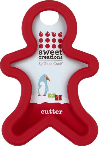 Sweet Creations Soft Touch Gingerbread Man Cookie Cutter, Red