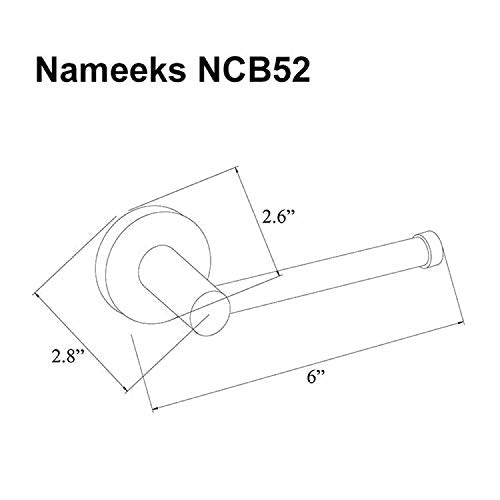 Nameeks Ncb52 Toilet Paper Holder, One Size, Black