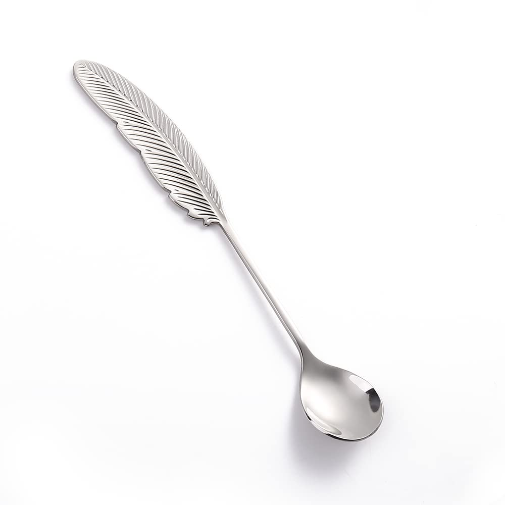10 Pieces Dessert Spoons Stainless Steel, Cute Teaspoons Set, Espresso Spoons For Coffee Tea Ice Cream Cake Pudding Dessert Cond