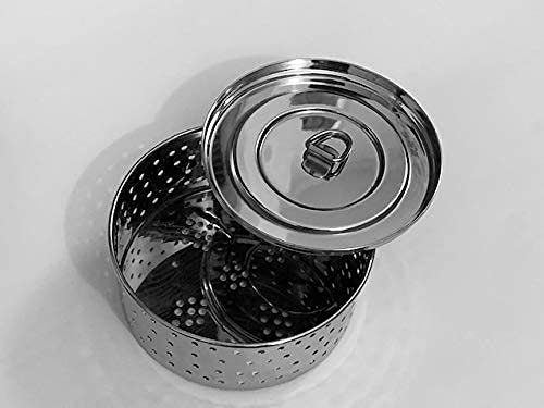 Dubbas - Paneer Maker, Easy To Use 5'' Diameter X 2'' Height (2.5 Cups / 625Ml) Stainless Steel Indian Paneer Press Mould