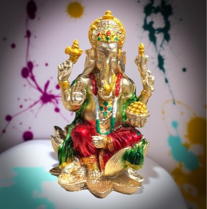 The Himalayan River Polyresin Ganesh Ji Laxmi Ji Idol Laxmi Ganesh Ji Big Laxmi Ganesh Murti For Diwali Gift, Home Decor Temple