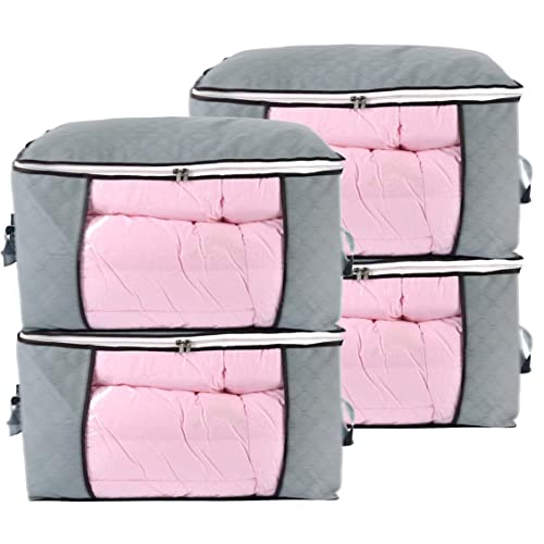 Arvanaindia Polypropylene Wardrobe Organizer & Blanket Storage Bags Large Capacity Clothes Storage Bags Foldable Closet Organise
