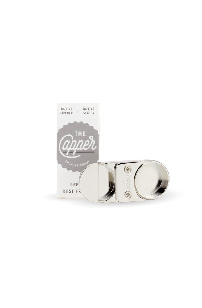 W&P Capper Bottle Opener | Silver | Stainless Steel, Bar Tools, Multi-Functional, Compact, Dishwasher Safe