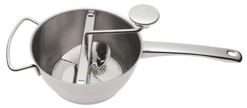 Norpro Deluxe Food Mill, Stainless Steel, 2 Qt, Shown