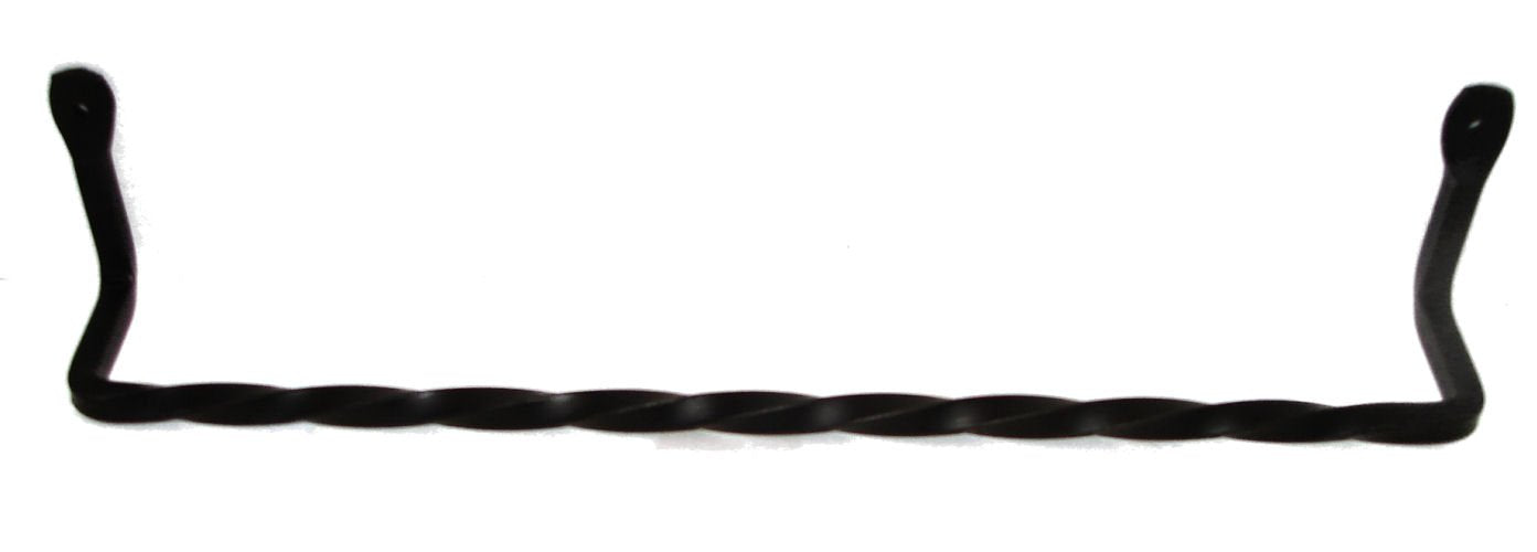 Wrought Iron Towel Bar - 17 Inch -Twisted Hand Made