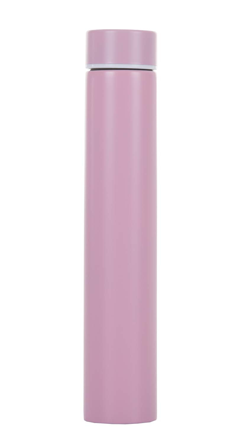 Chezmax Slim Stainless Steel Insulated Thermos Water Bottle 9.56 Oz,Pink
