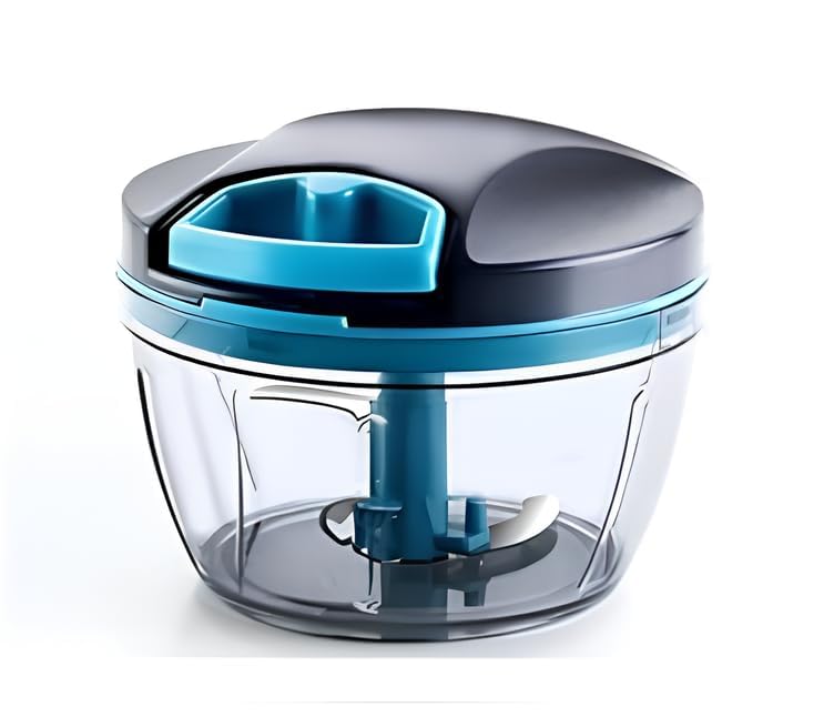 Platinum PremiumQaulity Vegetable Chopper 450ml with 4 Stainless Steel Blades, Unbreakable, Green Color