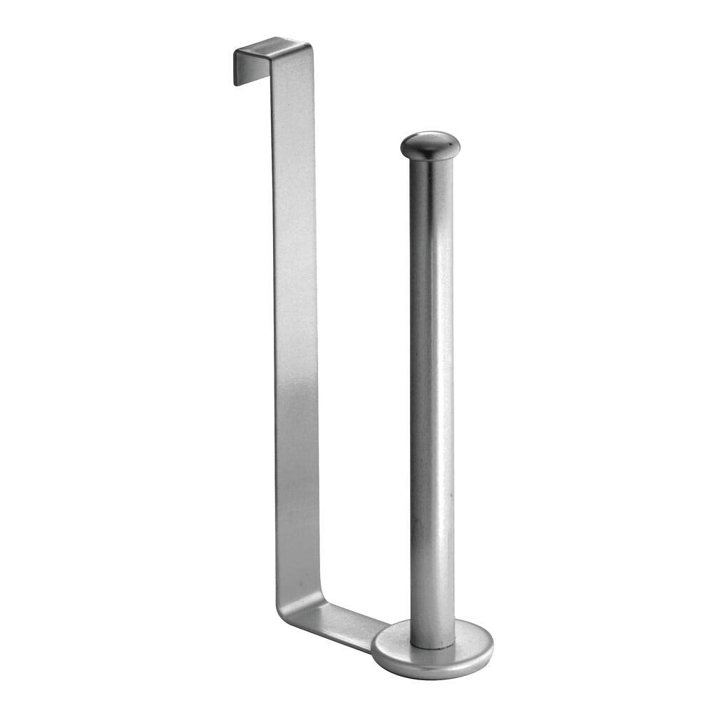 InterDesign Stainless Steel Toilet Paper Organizer Caddy, 2 Roll Reserve, Chrome, 10.75"x4.5"x2", Model 69380