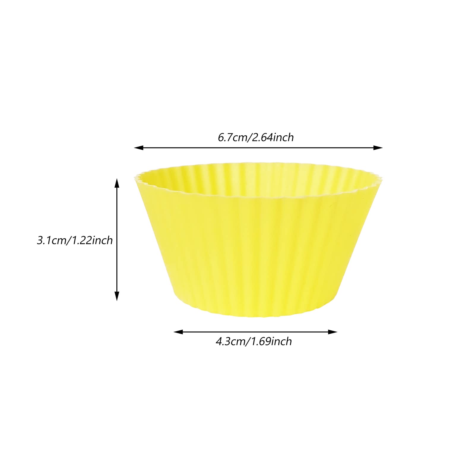 28 Pack Silicone Baking Cups, 7 Colors 2.64 Inches Muffin Cups, Reusable Cupcake Mold, Non-Stick Cake Lining