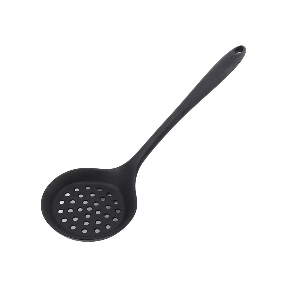 Slotted Spoon, Skimmer Spoon Multifunctional Cooking Spoon Strainer, NonStick Cooking Silicone Scoop Ladle with Ergonomic Handl