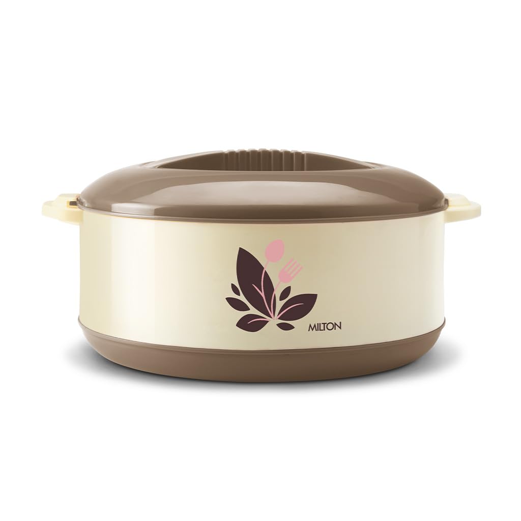 Milton Orchid 850 Inner Steel Casserole, 790 Ml, Light Brown | Pu Insulated | Bpa Free |Odour Proof | Food Grade | Easy To Carry