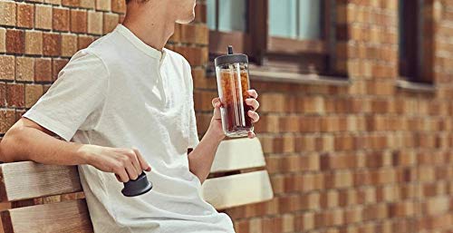 Kinto 20071 Togo Bottle, 16.9 Fl Oz (480 Ml), White, Includes Straw, Lightweight, Water Bottle, Dishwasher Safe, Double Wall Con
