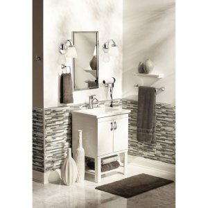 Moen Yb5118Bn Voss 18-Inch Bathroom -Towel Bar, Brushed Nickel