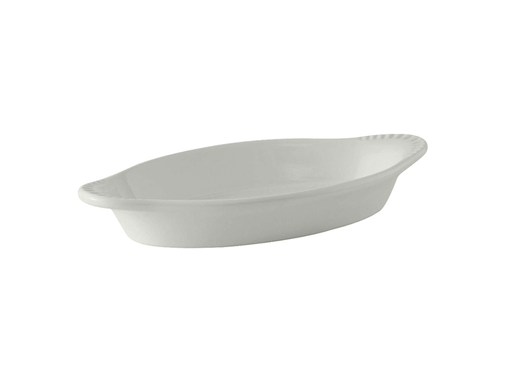 Tuxton China BWN-150 Welsh Rarebit, 17 oz., 10-5/8 x 5-1/2 x 1-1/2H, Oval, Microwave and Dishwasher Safe, Oven Proof, Fully Vitr