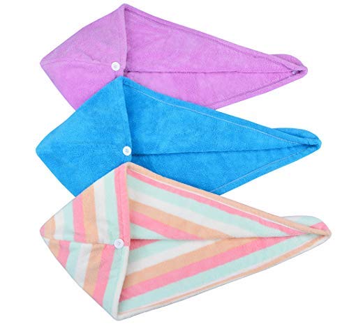 HOPESHINE Hair Drying Towel Twist Microfiber Towels for Hair Turban Wrap Fast Drying Super Soft and Absorbent Great Gift for Wom