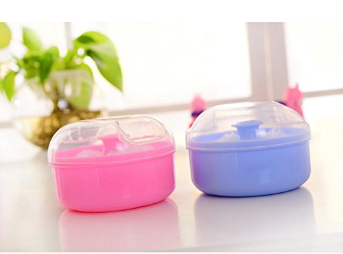 2Pcs Pink Empty Plastic Puff Box With Powder Puff And Transparent Cover Baby Skin Care Talcum Powder Storage Holder Make-Up Case