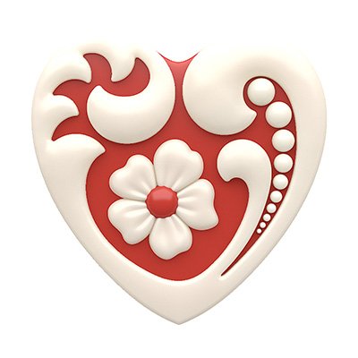 Spinningleaf Floral Heart Sandwich Cookie Chocolate Candy Mold