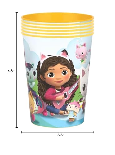 Unique Industries Multicolor Gabby'S Dollhouse Plastic Stadium Cup - 16Oz (1 Pc) | Perfect For Themed Parties & Everyday Use